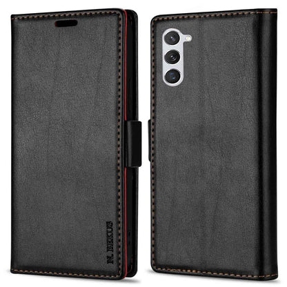 N.BEKUS For Samsung Galaxy S24+ Leather Case Solid Color Phone Cover