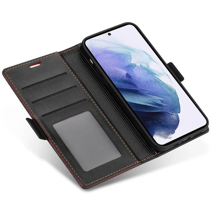 N.BEKUS For Samsung Galaxy S24+ Leather Case Solid Color Phone Cover