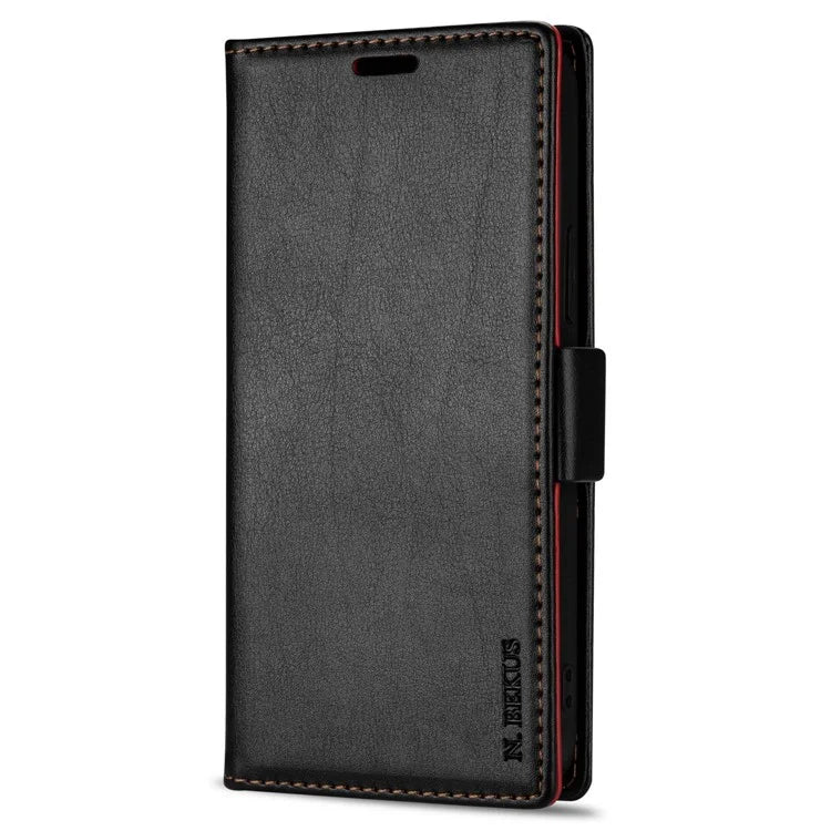 N.BEKUS For Samsung Galaxy S24+ Leather Case Solid Color Phone Cover