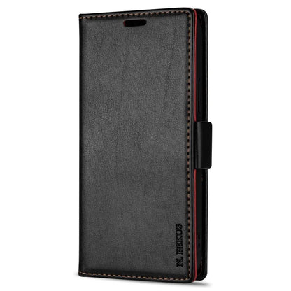 N.BEKUS For Samsung Galaxy S24+ Leather Case Solid Color Phone Cover