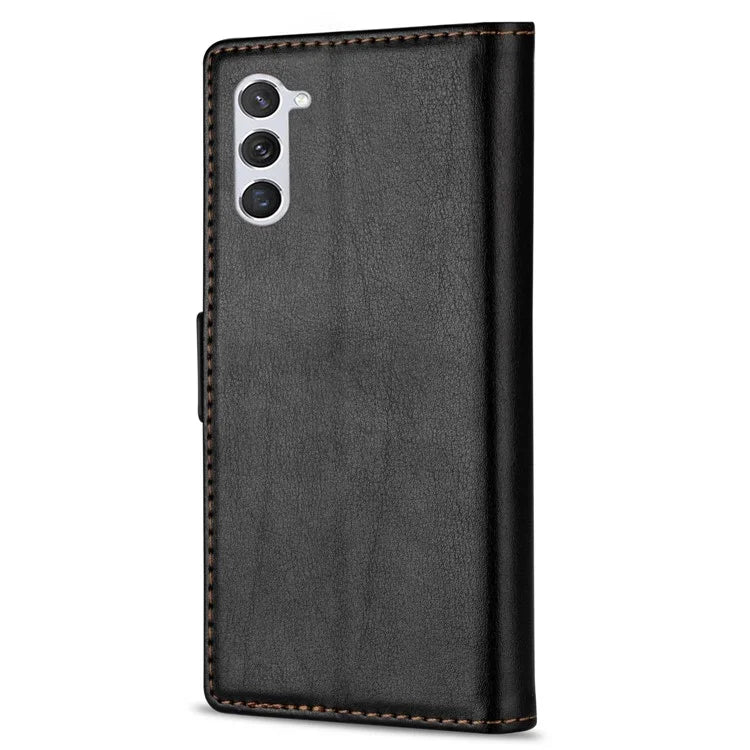N.BEKUS For Samsung Galaxy S24+ Leather Case Solid Color Phone Cover