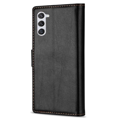 N.BEKUS For Samsung Galaxy S24+ Leather Case Solid Color Phone Cover
