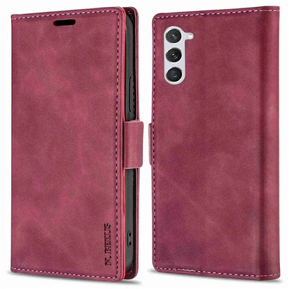 N.BEKUS For Samsung Galaxy S24+ Leather Case Solid Color Phone Cover