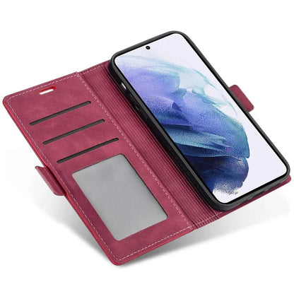 N.BEKUS For Samsung Galaxy S24+ Leather Case Solid Color Phone Cover