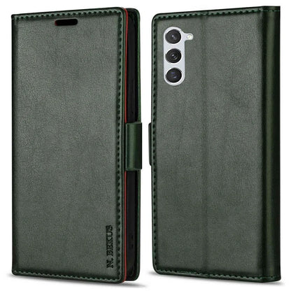N.BEKUS For Samsung Galaxy S24+ Leather Case Solid Color Phone Cover