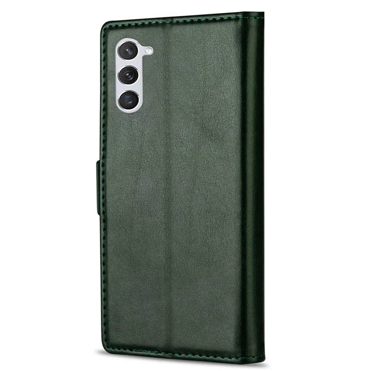 N.BEKUS For Samsung Galaxy S24+ Leather Case Solid Color Phone Cover
