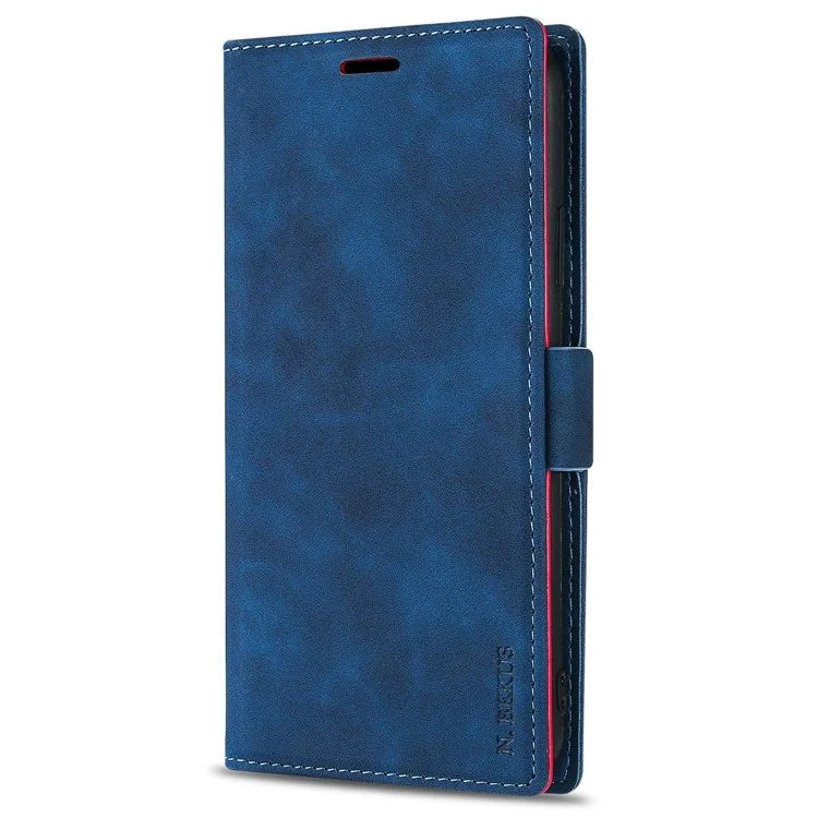 N.BEKUS For Samsung Galaxy S24+ Leather Case Solid Color Phone Cover