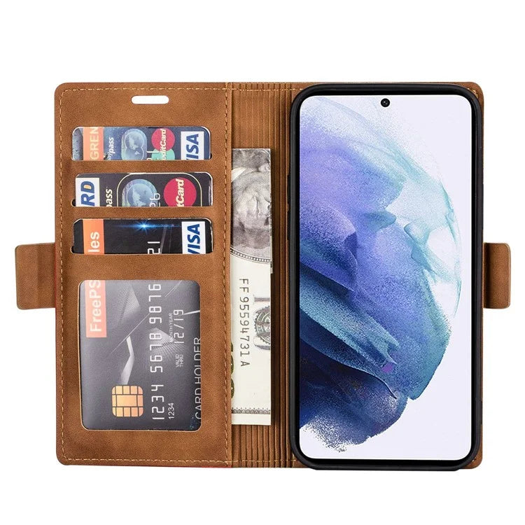 N.BEKUS For Samsung Galaxy S24+ Leather Case Solid Color Phone Cover
