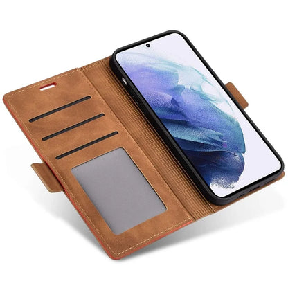 N.BEKUS For Samsung Galaxy S24+ Leather Case Solid Color Phone Cover