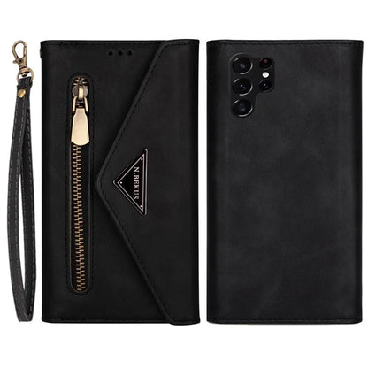 N.BEKUS For Samsung Galaxy S24 Ultra Wallet Cell Phone Cases with Short + Long Strap