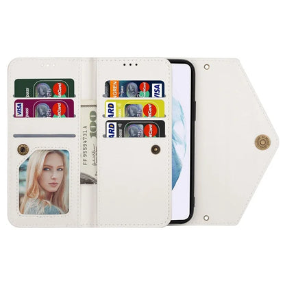 N.BEKUS For Samsung Galaxy S24 Ultra Wallet Cell Phone Cases with Short + Long Strap