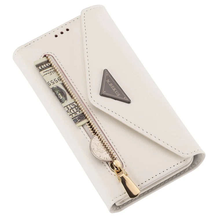 N.BEKUS For Samsung Galaxy S24 Ultra Wallet Cell Phone Cases with Short + Long Strap
