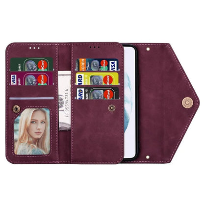 N.BEKUS For Samsung Galaxy S24 Ultra Wallet Cell Phone Cases with Short + Long Strap