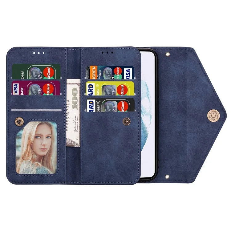 N.BEKUS For Samsung Galaxy S24 Ultra Wallet Cell Phone Cases with Short + Long Strap