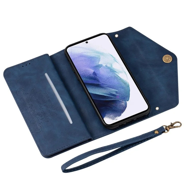 N.BEKUS For Samsung Galaxy S24 Ultra Wallet Cell Phone Cases with Short + Long Strap