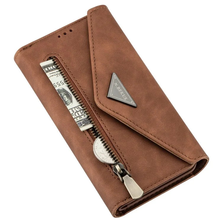 N.BEKUS For Samsung Galaxy S24 Ultra Wallet Cell Phone Cases with Short + Long Strap