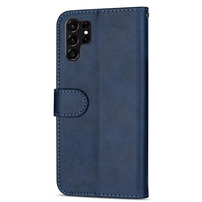 For Samsung Galaxy S24 Ultra Case Zipper Pocket Calf Texture Leather Phone Cover