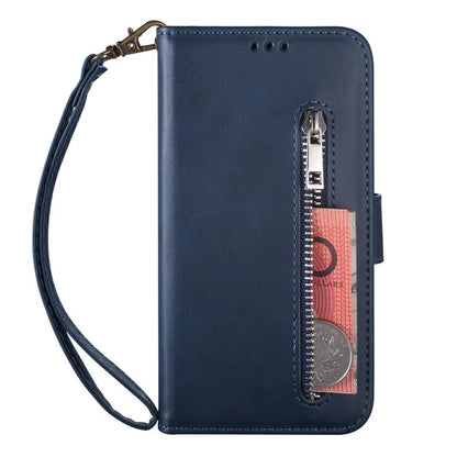 For Samsung Galaxy S24 Ultra Case Zipper Pocket Calf Texture Leather Phone Cover