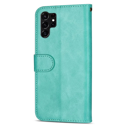 For Samsung Galaxy S24 Ultra Case Zipper Pocket Calf Texture Leather Phone Cover