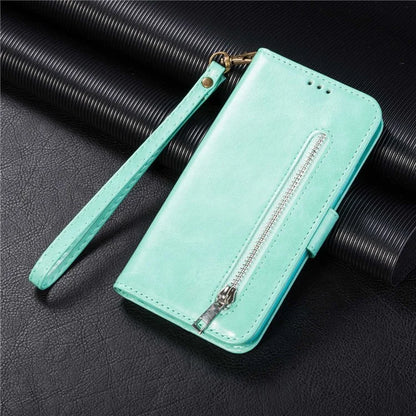 For Samsung Galaxy S24 Ultra Case Zipper Pocket Calf Texture Leather Phone Cover