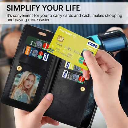 For Samsung Galaxy S24 Case Zipper Pocket Multifunctional Leather Phone Cover