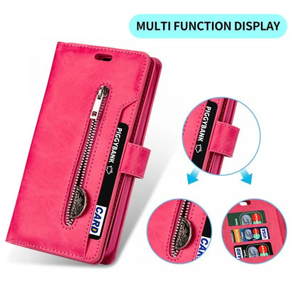 For Samsung Galaxy S24 Case Zipper Pocket Multifunctional Leather Phone Cover