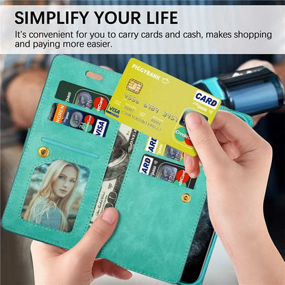 For Samsung Galaxy S24 Case Zipper Pocket Multifunctional Leather Phone Cover