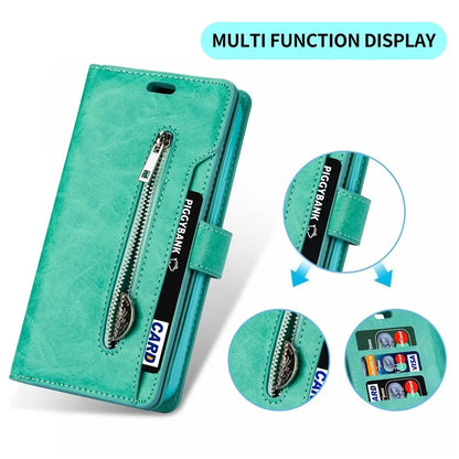For Samsung Galaxy S24 Case Zipper Pocket Multifunctional Leather Phone Cover