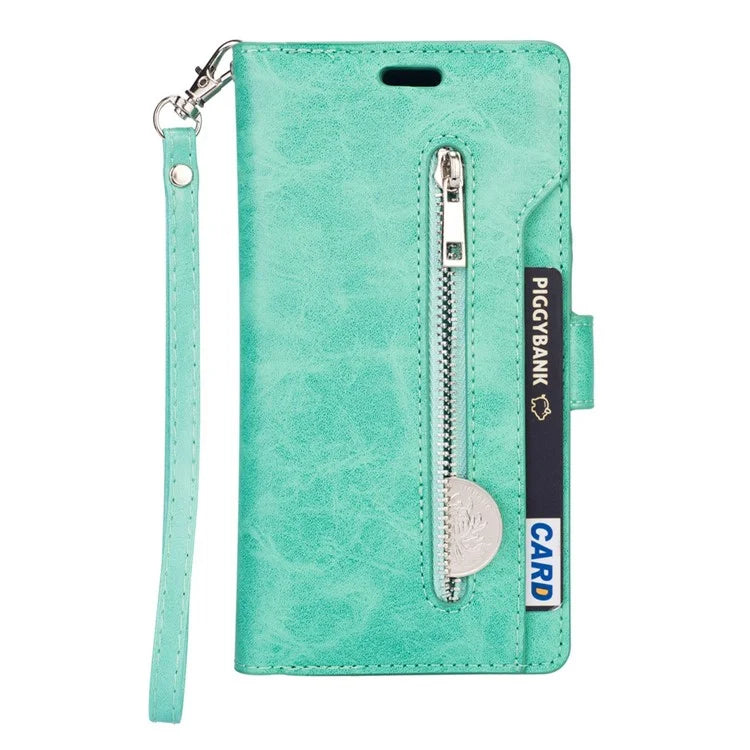 For Samsung Galaxy S24 Case Zipper Pocket Multifunctional Leather Phone Cover