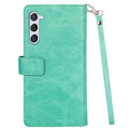 For Samsung Galaxy S24 Case Zipper Pocket Multifunctional Leather Phone Cover