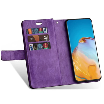 For Samsung Galaxy S24 Case Zipper Pocket Multifunctional Leather Phone Cover