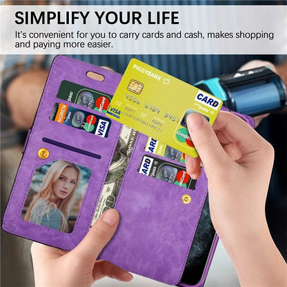 For Samsung Galaxy S24 Case Zipper Pocket Multifunctional Leather Phone Cover