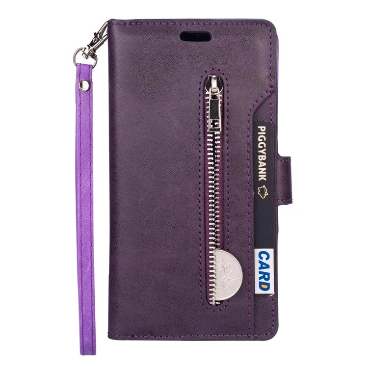 For Samsung Galaxy S24 Case Zipper Pocket Multifunctional Leather Phone Cover