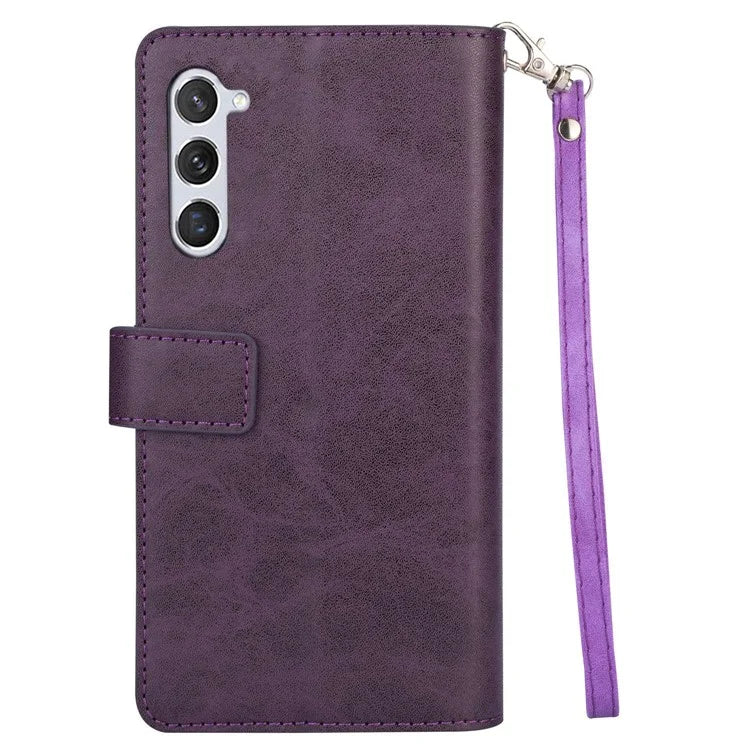 For Samsung Galaxy S24 Case Zipper Pocket Multifunctional Leather Phone Cover