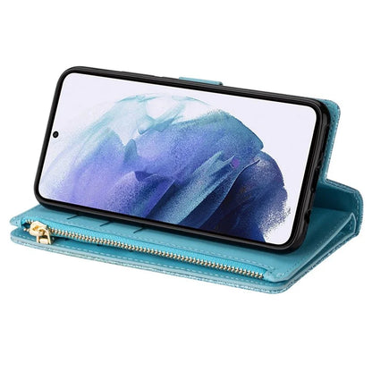 For Samsung Galaxy S24 Ultra Leather Case Zipper Wallet Glittery Phone Cover