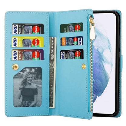For Samsung Galaxy S24 Ultra Leather Case Zipper Wallet Glittery Phone Cover