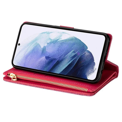 For Samsung Galaxy S24 Ultra Leather Case Zipper Wallet Glittery Phone Cover