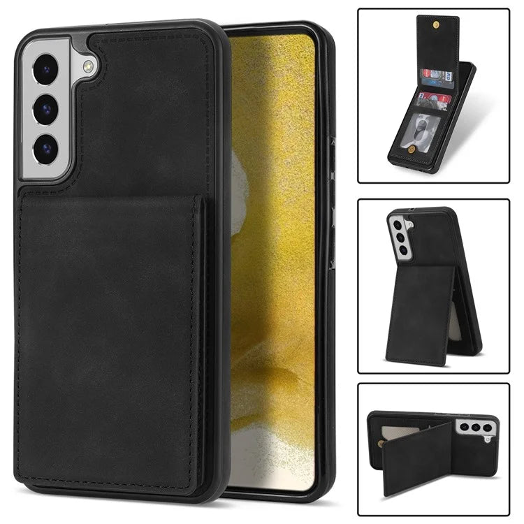 For Samsung Galaxy S24 Card Slots Phone Case RFID Blocking Leather Cover