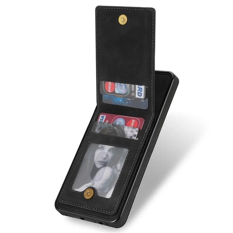 For Samsung Galaxy S24 Card Slots Phone Case RFID Blocking Leather Cover