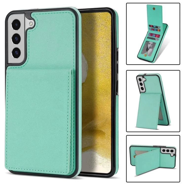 For Samsung Galaxy S24 Card Slots Phone Case RFID Blocking Leather Cover