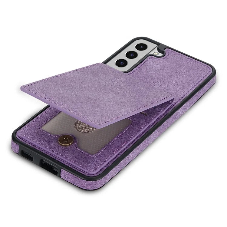For Samsung Galaxy S24 Card Slots Phone Case RFID Blocking Leather Cover