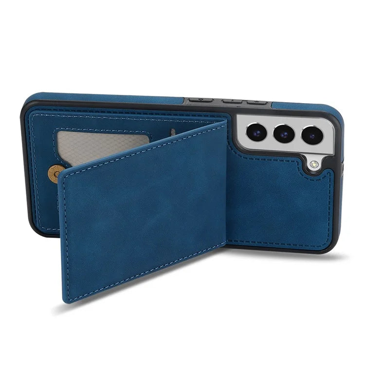 For Samsung Galaxy S24 Card Slots Phone Case RFID Blocking Leather Cover