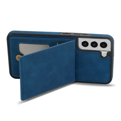 For Samsung Galaxy S24 Card Slots Phone Case RFID Blocking Leather Cover