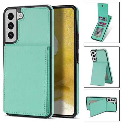 For Samsung Galaxy S24+ Solid Color Phone Case PU Leather Card Holder Cover