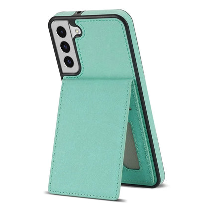 For Samsung Galaxy S24+ Solid Color Phone Case PU Leather Card Holder Cover