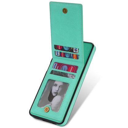 For Samsung Galaxy S24+ Solid Color Phone Case PU Leather Card Holder Cover