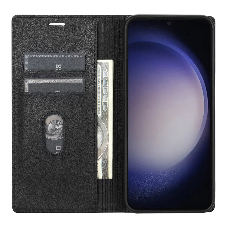 BKS-001 For Samsung Galaxy S24+ Case Anti-drop PU Leather Stand Card Holder Smart Phone Cover