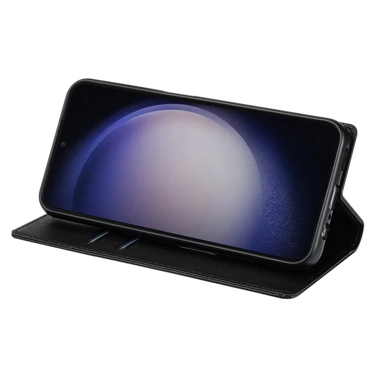 BKS-001 For Samsung Galaxy S24+ Case Anti-drop PU Leather Stand Card Holder Smart Phone Cover