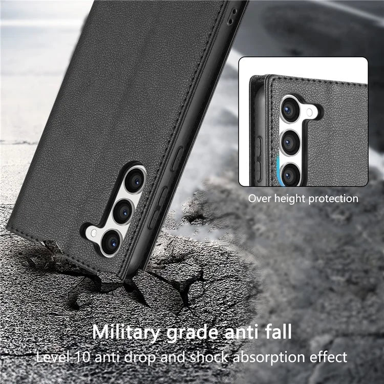 BKS-001 For Samsung Galaxy S24+ Case Anti-drop PU Leather Stand Card Holder Smart Phone Cover