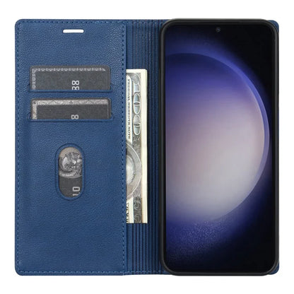BKS-001 For Samsung Galaxy S24+ Case Anti-drop PU Leather Stand Card Holder Smart Phone Cover